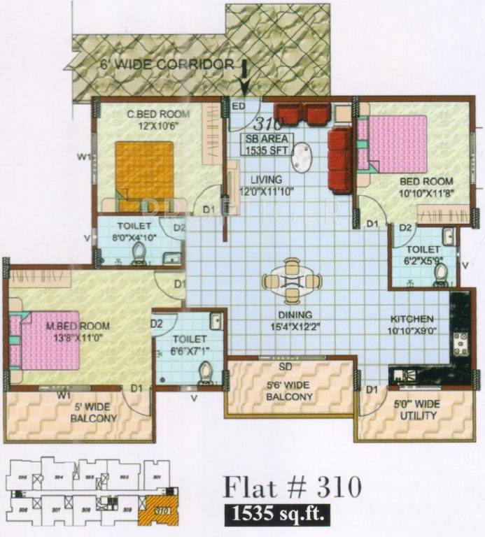 Shree Tirumala Sunidhi Desire (3BHK+3T (1,535 sq ft) 1535 sq ft) Shree Tirumala Sunidhi Desire (3BHK+3T (1,535 sq ft) 1535 sq ft)