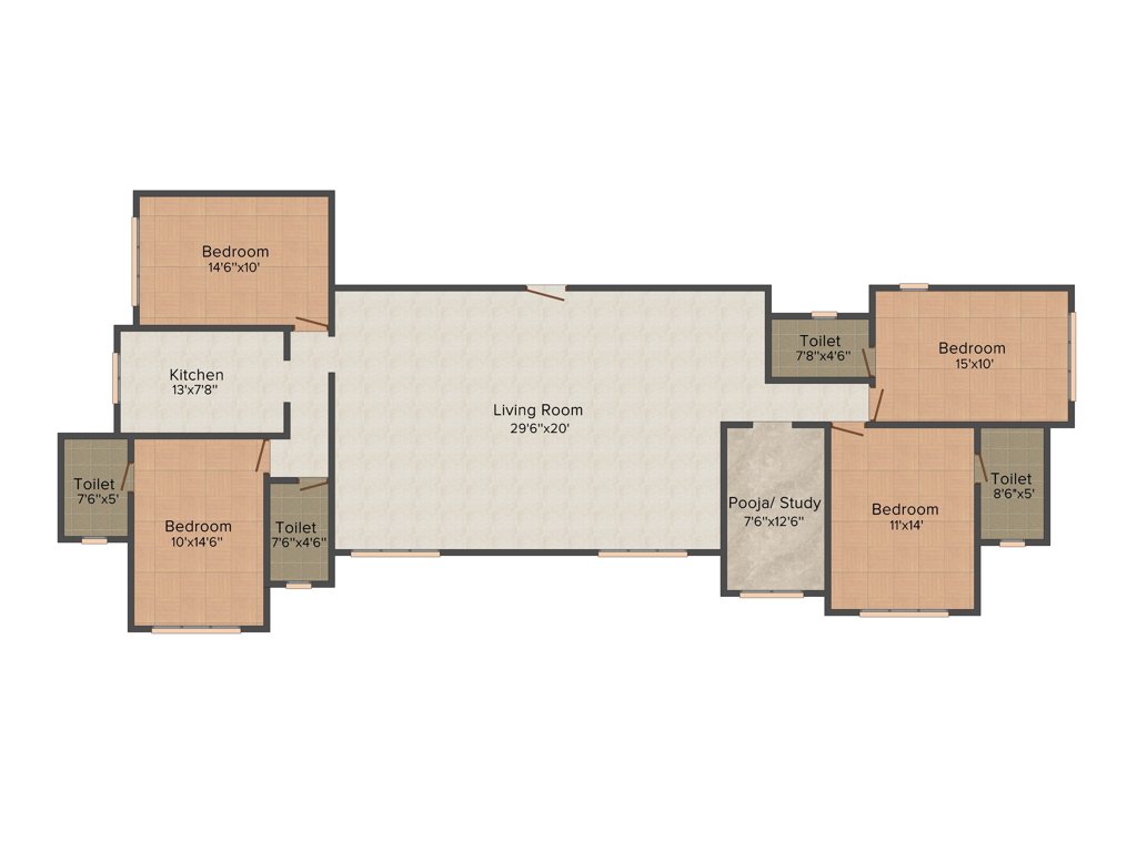 Kabra Jeevan Saathi (4BHK+4T (1,696 sq ft) 1696 sq ft)