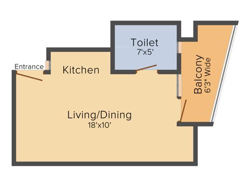 Supertech Ecosuites (1BHK+1T (425 sq ft) 425 sq ft) Supertech Ecosuites (1BHK+1T (425 sq ft) 425 sq ft)