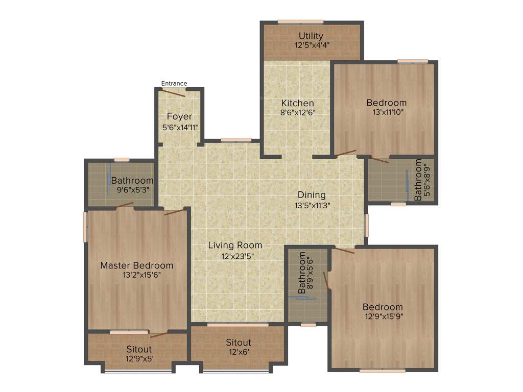 Ashed Regency La Majada (3BHK+3T (2,061 sq ft) 2061 sq ft)