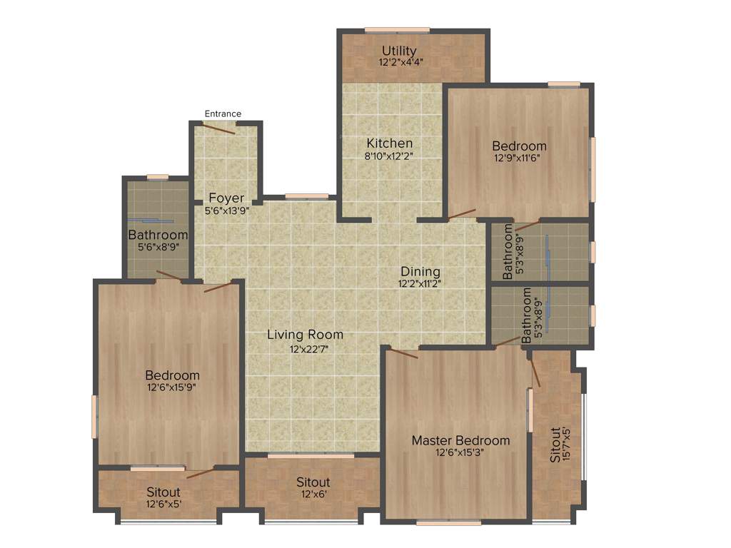 Ashed Regency La Majada (3BHK+3T (2,088 sq ft) 2088 sq ft)