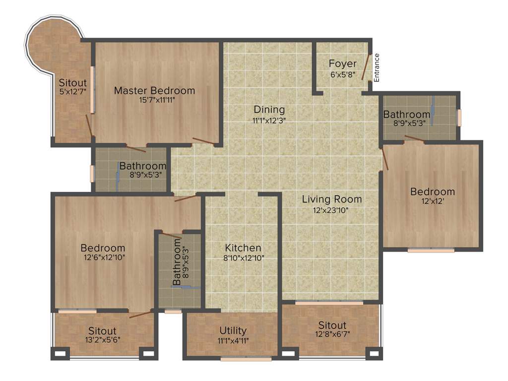 Ashed Regency La Majada (3BHK+3T (2,187 sq ft) 2187 sq ft)