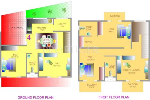 Sai Deccan Palm Villas (3BHK+3T (1,775 sq ft) 1775 sq ft)