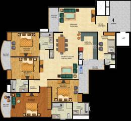 Supertech Emerald Court (4BHK+5T (2,810 sq ft) + Servant Room 2810 sq ft) Supertech Emerald Court (4BHK+5T (2,810 sq ft) + Servant Room 2810 sq ft)