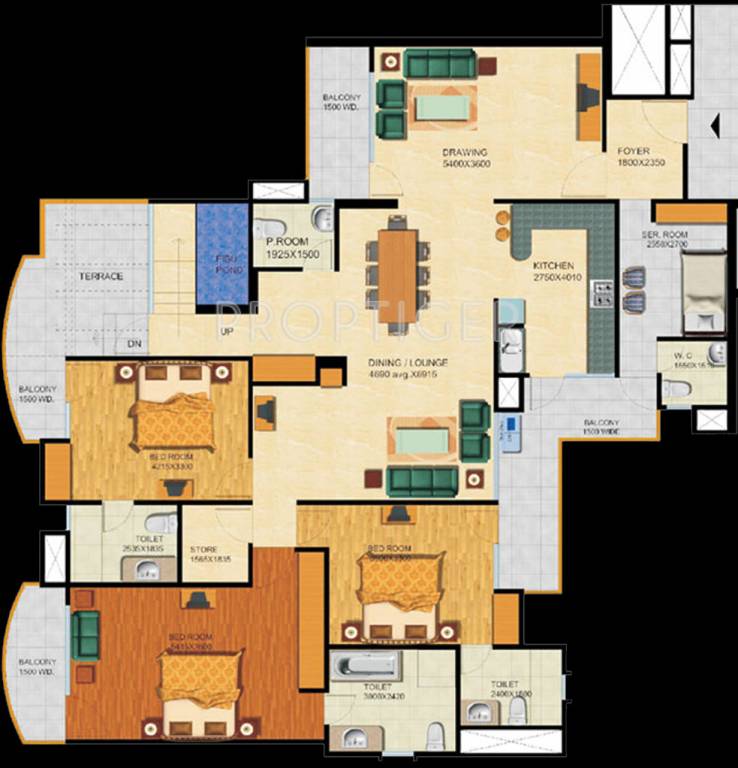 Supertech Emerald Court (5BHK+6T (5,431 sq ft) + Servant Room 5431 sq ft)