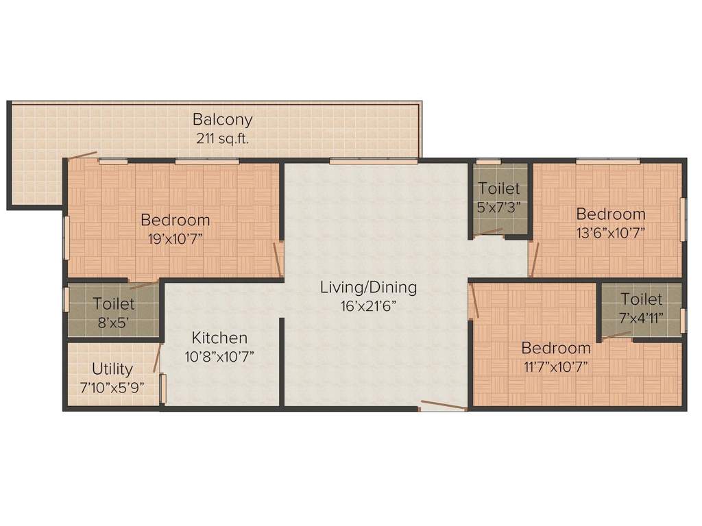 Amrutha Sarovar (3BHK+3T (1,828 sq ft) 1828 sq ft)