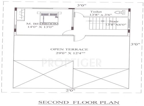 Ie Glo Developers Krishna Kuteer White House Second Floor Plan (4BHK+4T (2,639 sq ft) 2639 sq ft)