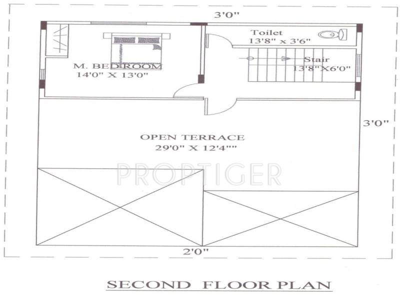 Ie Glo Developers Krishna Kuteer White House Second Floor Plan (4BHK+4T (2,639 sq ft) 2639 sq ft)