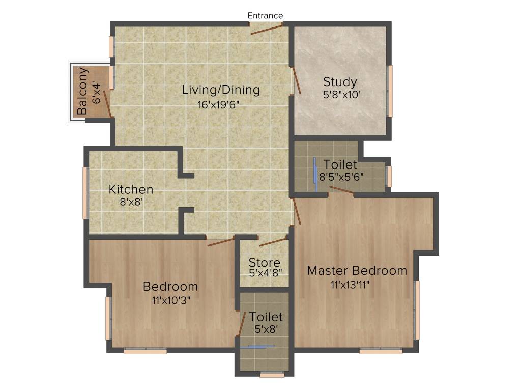 Jaypee The Kove (2BHK+2T (1,200 sq ft) Study Room 1200 sq ft) Jaypee The Kove (2BHK+2T (1,200 sq ft) Study Room 1200 sq ft)