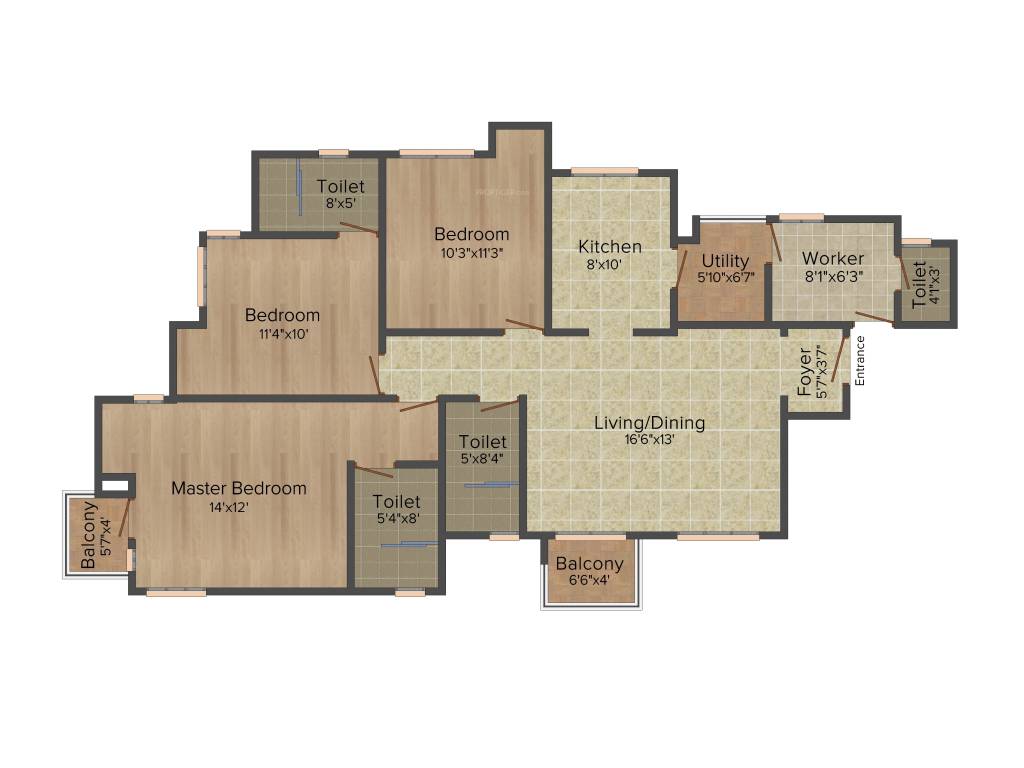 Jaypee The Kove (3BHK+4T (1,580 sq ft) + Servant Room 1580 sq ft) Jaypee The Kove (3BHK+4T (1,580 sq ft) + Servant Room 1580 sq ft)