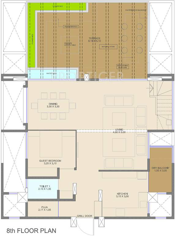 Mittal Crosswinds (4BHK+4T (3,850 sq ft) + Servant Room 3850 sq ft)