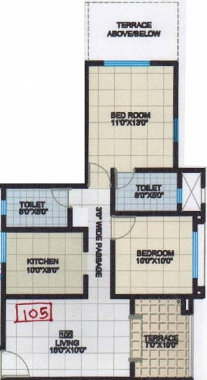 Kolte Patil Florence (2BHK+2T (915 sq ft) 915 sq ft)