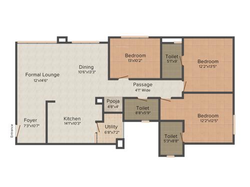 Durga Projects And Infrastructure Flute (3BHK+3T (1,888 sq ft) Pooja Room 1888 sq ft) Durga Projects And Infrastructure Flute (3BHK+3T (1,888 sq ft) Pooja Room 1888 sq ft)