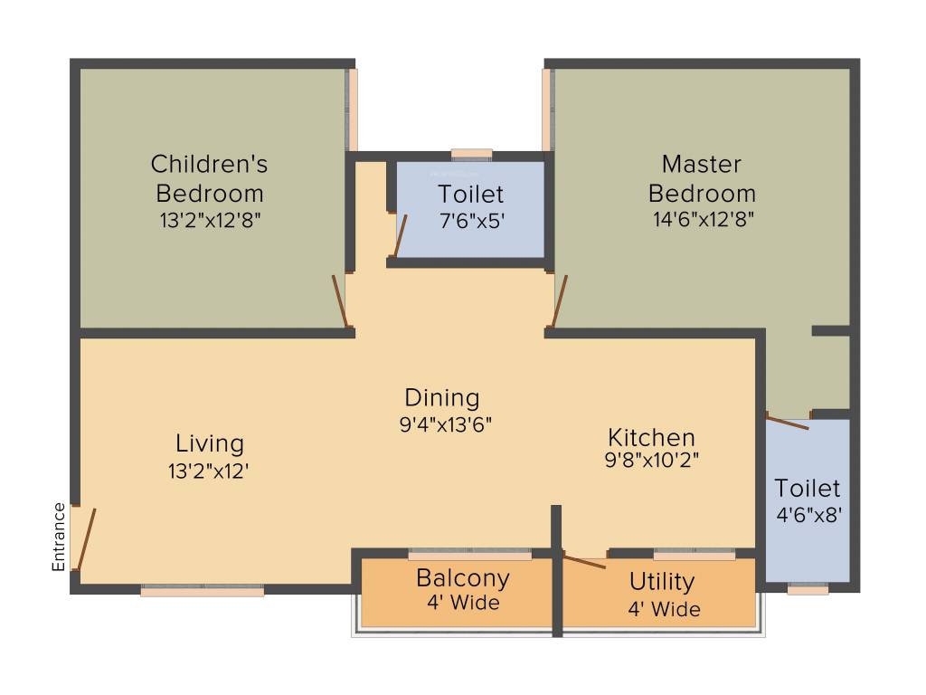 BM Splendor Park (2BHK+2T (1,232 sq ft) 1232 sq ft) BM Splendor Park (2BHK+2T (1,232 sq ft) 1232 sq ft)