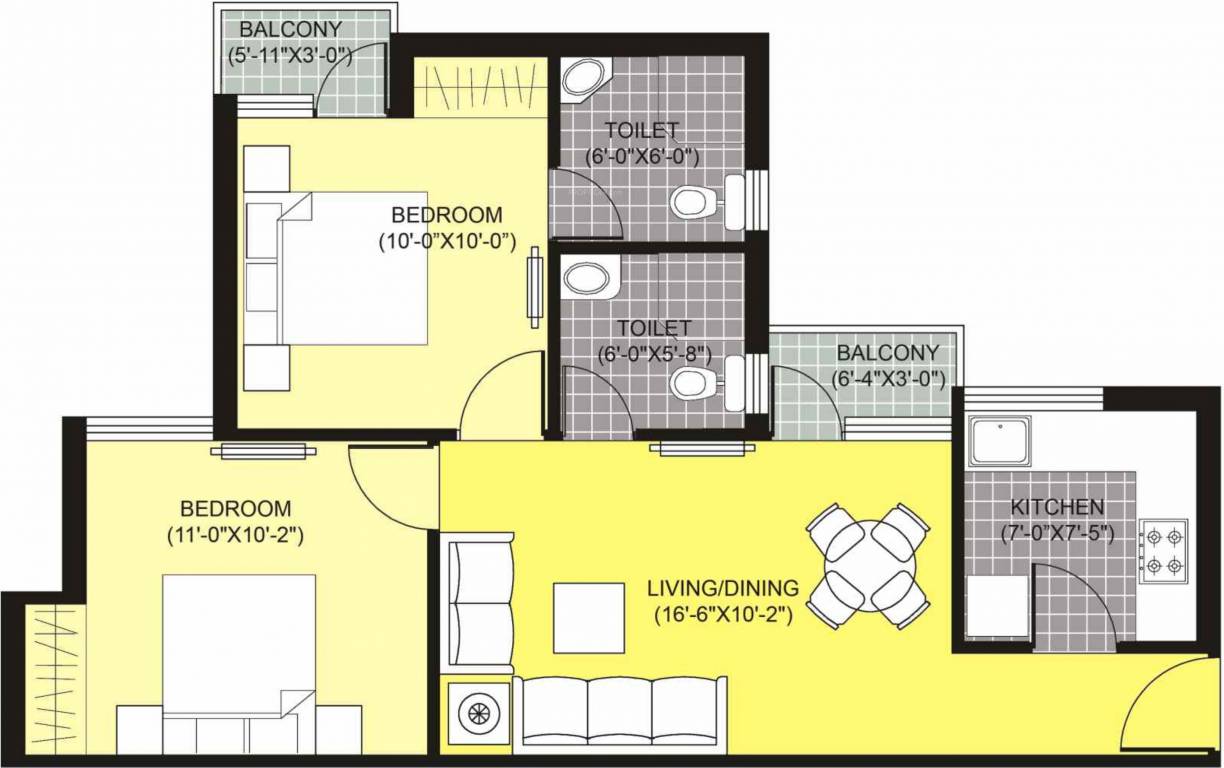 unihomes 2 Floor Plan Floor Plan