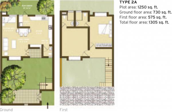 Good Footprints (2BHK+2T (1,305 sq ft) 1305 sq ft) Good Footprints (2BHK+2T (1,305 sq ft) 1305 sq ft)