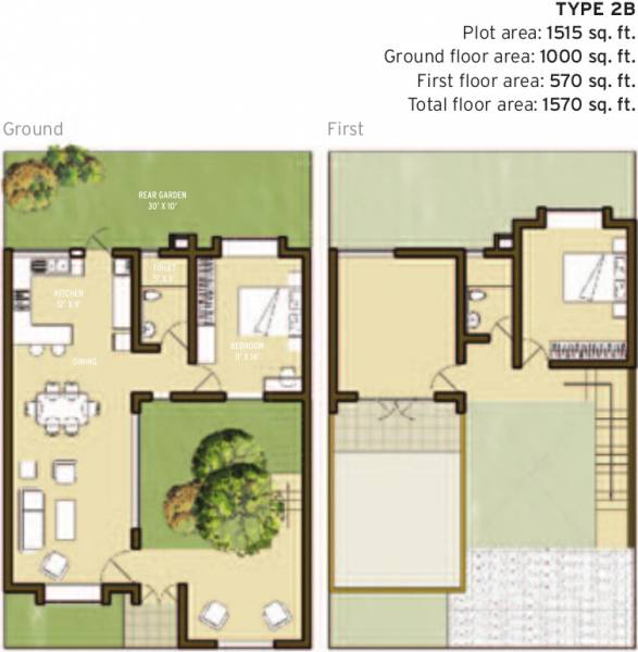 Good Footprints (2BHK+2T (1,570 sq ft) 1570 sq ft) Good Footprints (2BHK+2T (1,570 sq ft) 1570 sq ft)