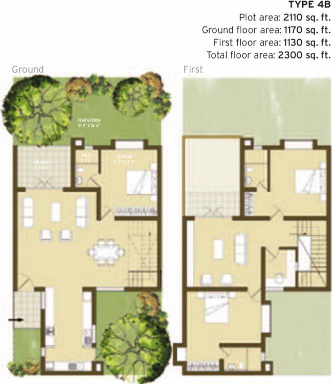 Good Footprints (3BHK+3T (2,300 sq ft) 2300 sq ft) Good Footprints (3BHK+3T (2,300 sq ft) 2300 sq ft)