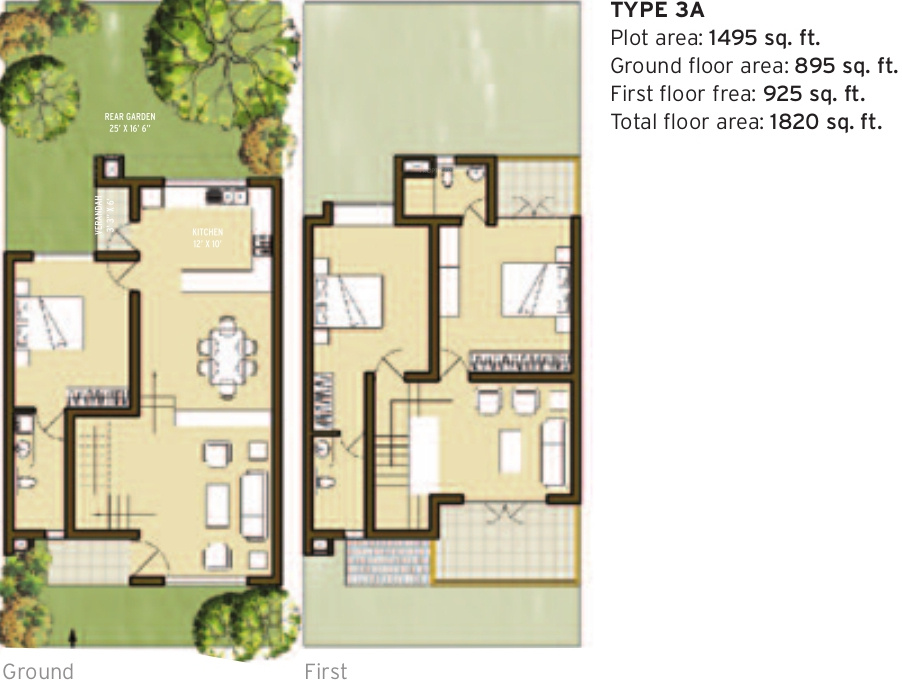 Good Footprints (3BHK+3T (1,820 sq ft) 1820 sq ft) Good Footprints (3BHK+3T (1,820 sq ft) 1820 sq ft)