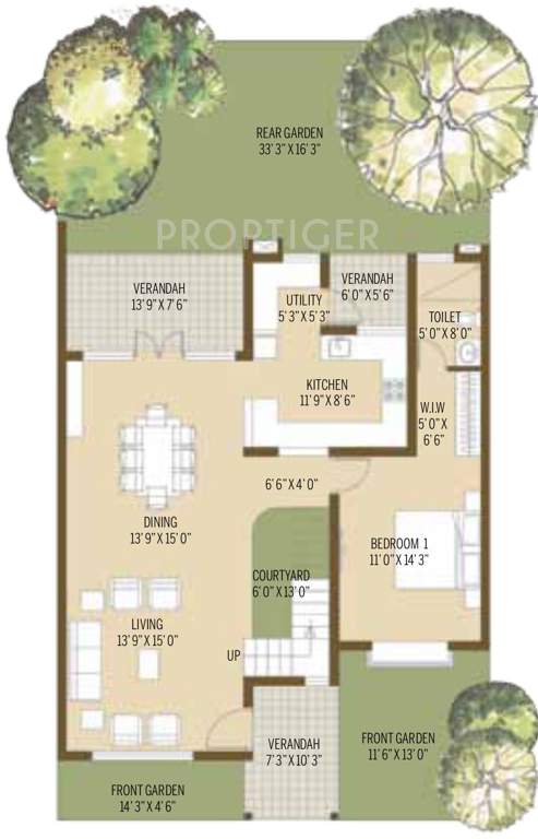 Good Malhar Mosaic (3BHK+3T (2,389 sq ft)   Study Room 2389 sq ft)