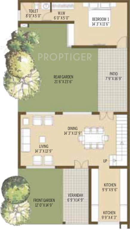 Good Malhar Mosaic (3BHK+3T (2,274 sq ft)   Study Room 2274 sq ft)