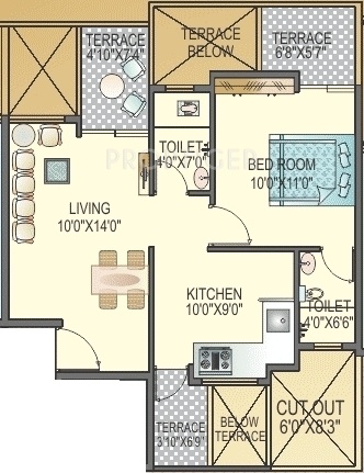 Polite Paradise (1BHK+2T (721 sq ft) 721 sq ft) Polite Paradise (1BHK+2T (721 sq ft) 721 sq ft)