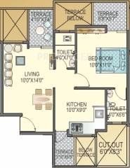 Polite Paradise (1BHK+2T (721 sq ft) 721 sq ft) Polite Paradise (1BHK+2T (721 sq ft) 721 sq ft)