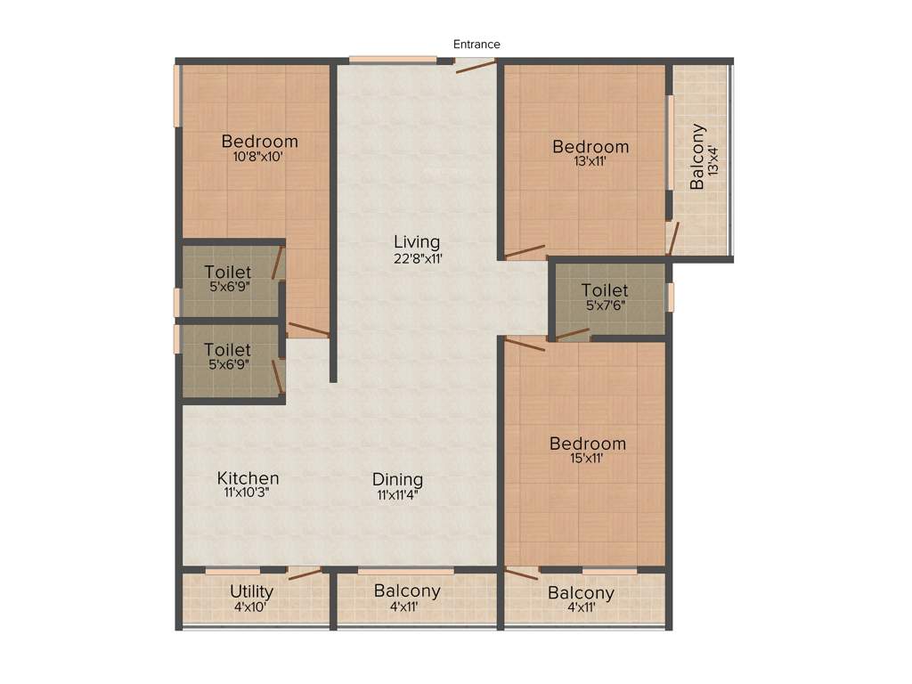 Sri GM Reddys Royale (3BHK+2T (1,615 sq ft) 1615 sq ft)