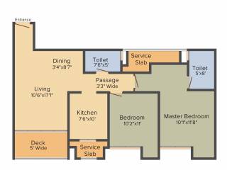 Rustomjee Urbania Azziano (2BHK+2T (1,170 sq ft) 1170 sq ft)