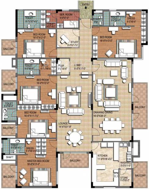Ninex City (5BHK+5T (5,050 sq ft) + Study Room 5050 sq ft)
