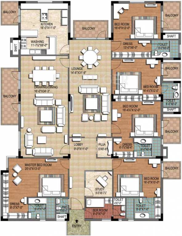 Ninex City (5BHK+5T (5,065 sq ft) + Study Room 5065 sq ft)