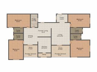 Sidharth Upscale (4BHK+4T (2,663 sq ft) 2663 sq ft)