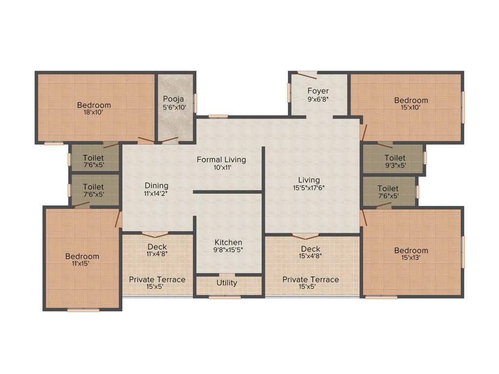 Sidharth Upscale (4BHK+4T (2,663 sq ft) 2663 sq ft)