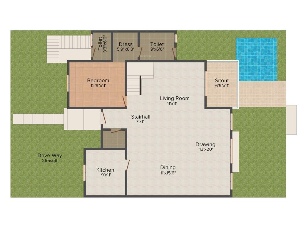 Vipul Tatvam Villas (3BHK+4T (3,000 sq ft)   Study Room 3000 sq ft)