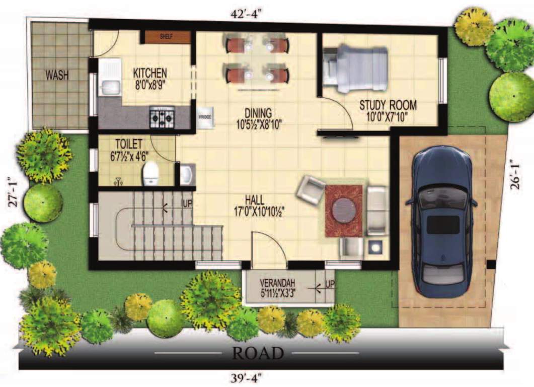 Doshi Serene County (2BHK+3T (1,700 sq ft) + Study Room 1700 sq ft)