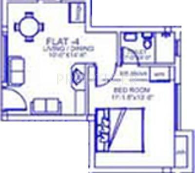 Palace Sai Mahaveera (1BHK+1T (564 sq ft) 564 sq ft)