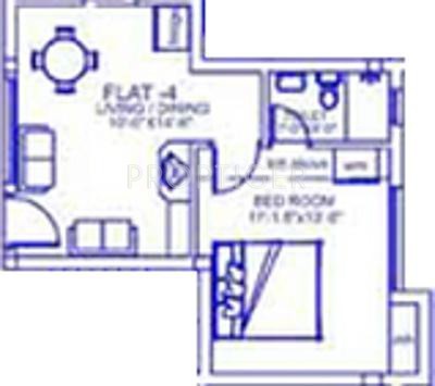 Palace Sai Mahaveera (1BHK+1T (564 sq ft) 564 sq ft)