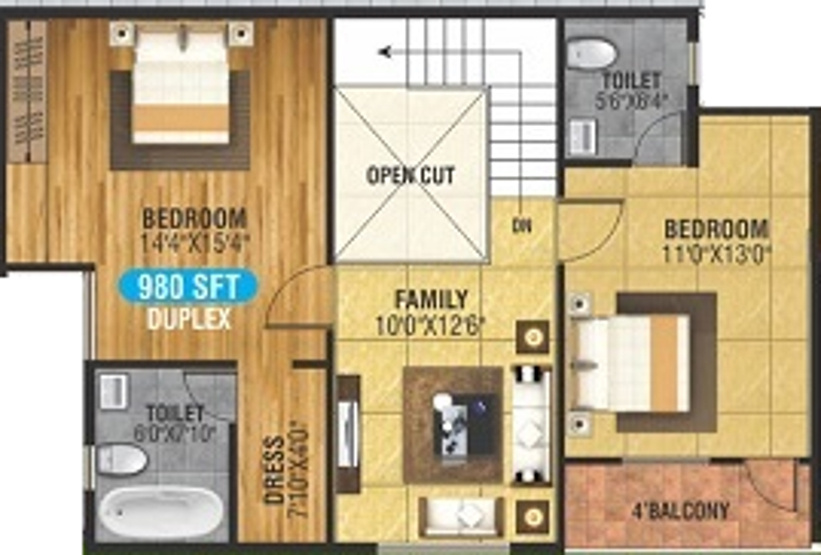 BM Harvest (3BHK+3T (2,054 sq ft) 2054 sq ft)