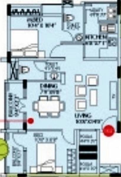 Apcons Aristo Palms (2BHK+2T (980 sq ft) 980 sq ft)