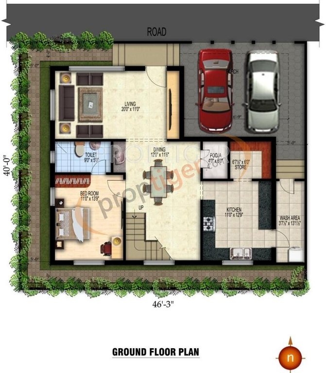 Deccan Villas (4BHK+4T (2,501 sq ft)   Pooja Room 2501 sq ft)