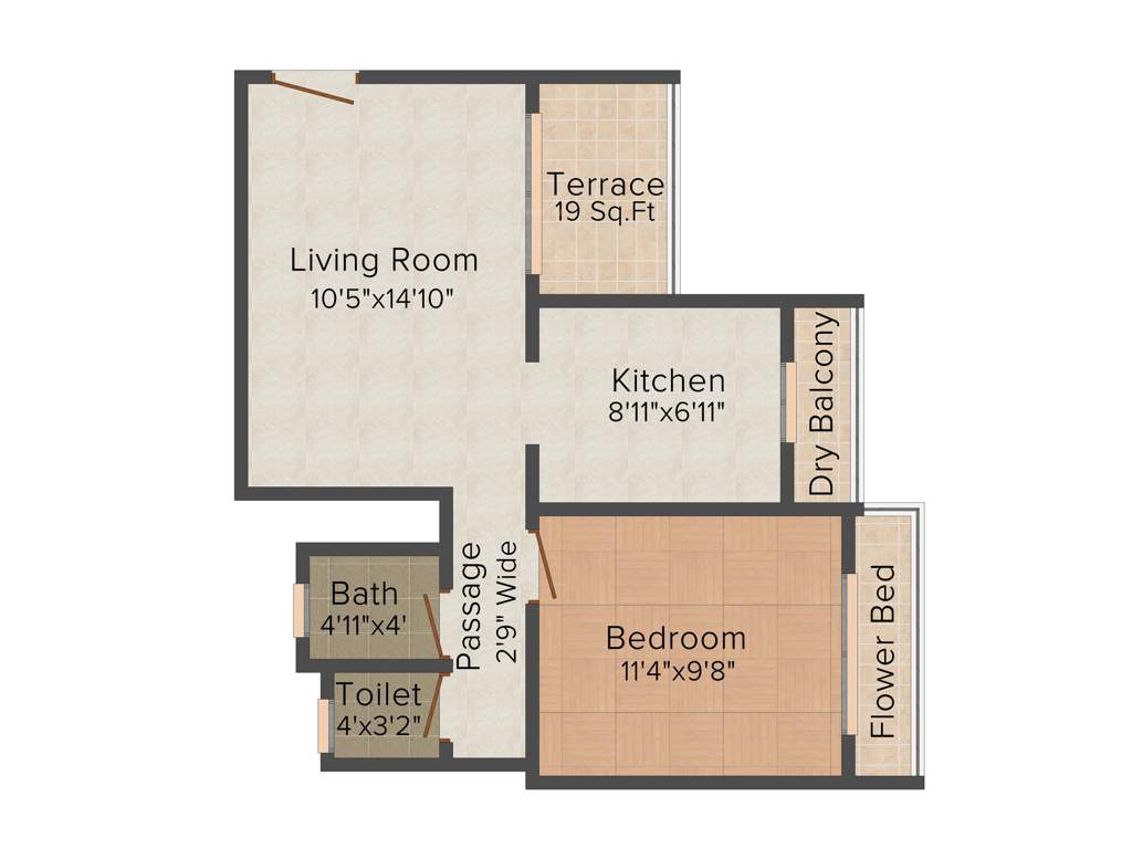 Shree Heritage (1BHK+1T (714 sq ft) 714 sq ft)