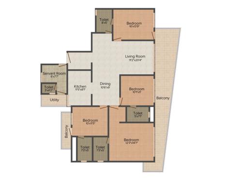 Sare The Grand (4BHK+4T (2,280 sq ft) 2280 sq ft)