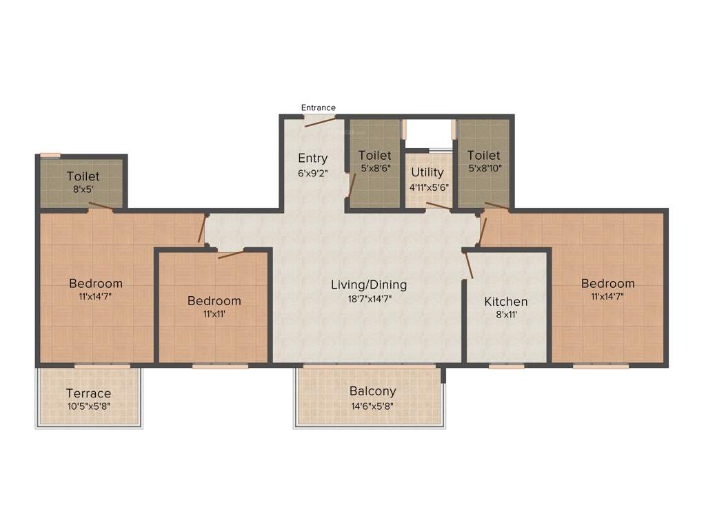 Unishire Belvedere Premia (3BHK+3T (1,747 sq ft) 1747 sq ft)