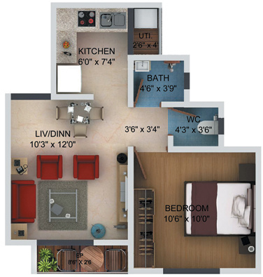 Falco Falco World (1BHK+1T (530 sq ft) 530 sq ft)