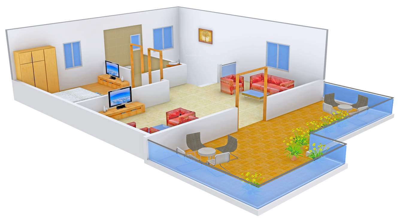 LGCL Beautiful World 4BHK+4T (2,801 sq ft)