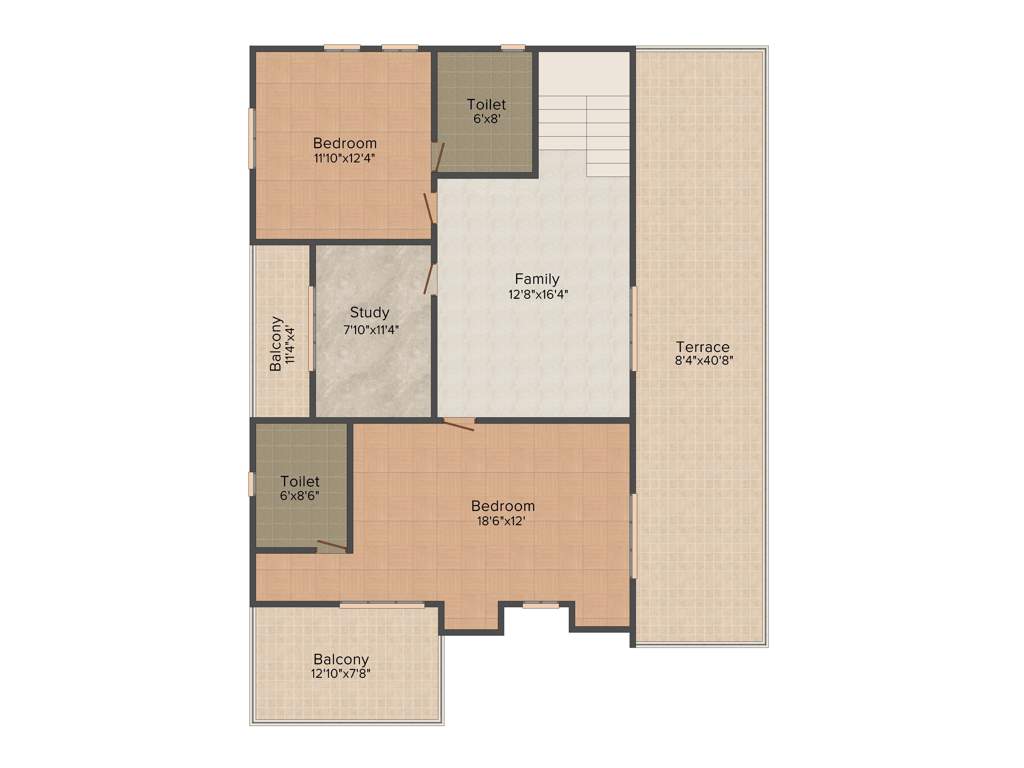 LGCL Beautiful World 4BHK+4T (2,801 sq ft)