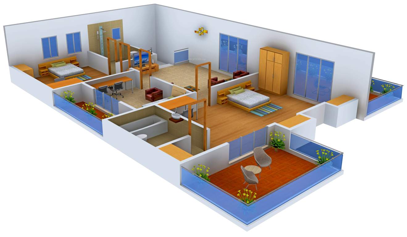 LGCL Beautiful World 4BHK+4T (2,801 sq ft)