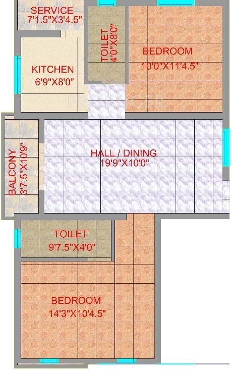 CC Rahul Arcade (2BHK+2T (895 sq ft) 895 sq ft)