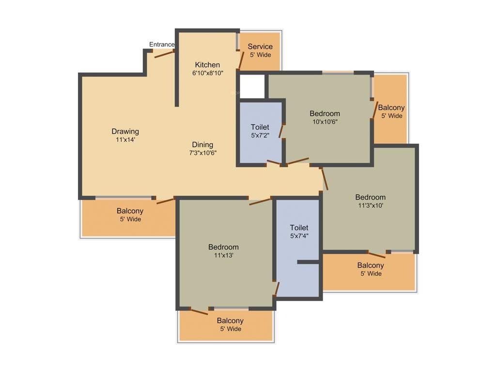 Elegant Elegant Ville (3BHK+2T (1,365 sq ft) 1365 sq ft)