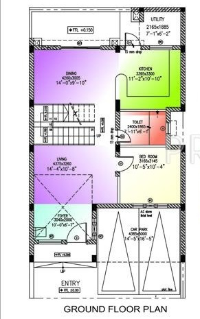 golf link villas Floor Plan Ground Floor Plan